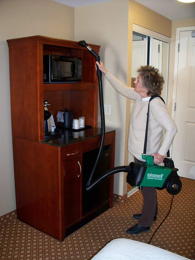 Alt view image 3 of 3 - Bissell BigGreen Commercial BGC3000 Portable Canister Vacuum, Green, Black