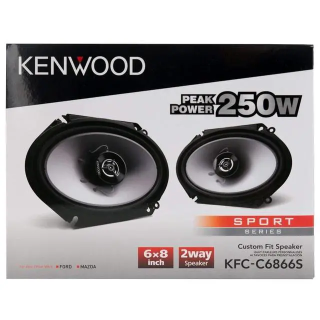 Alt view image 6 of 6 - Kenwood KFCC6866S 6x8 2Way 250 Watt Car Stereo Speakers - Pair