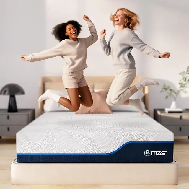 Alt view image 5 of 7 - M 12 Inch Queen Size Plush Hybrid Mattress, Gel-Infused Memory Foam Pillow Top & High-Density White Support Foam, Cooling & Breathable, CertiPUR-US Certified, Mattress in a Box