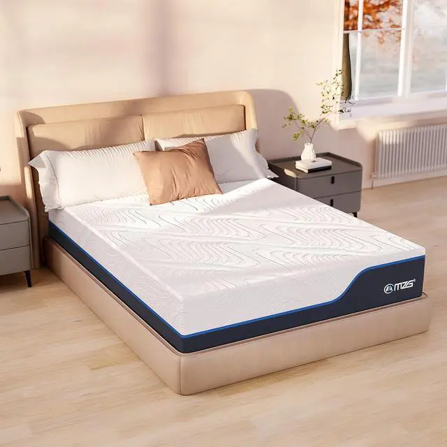 Alt view image 7 of 7 - M 12 Inch Queen Size Plush Hybrid Mattress, Gel-Infused Memory Foam Pillow Top & High-Density White Support Foam, Cooling & Breathable, CertiPUR-US Certified, Mattress in a Box
