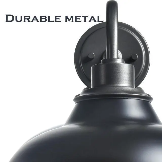 Alt view image 2 of 7 - HYDELITE Black Wall Sconce Gooseneck Nordic Style Wall Lighting | Farmhouse Black Barn Hardwired Wall Lamp for Bedroom Living Room Kitchen Hallway Indoor