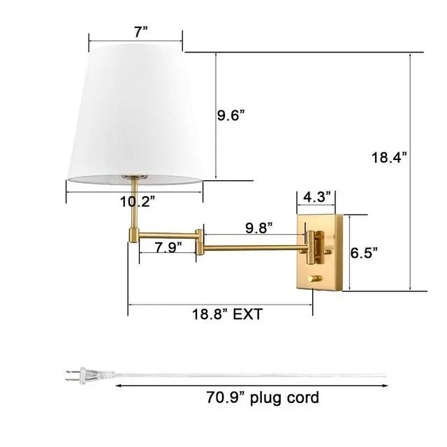 Alt view image 5 of 7 - HYDELITE Gold Moravian Star Ceiling Light and Swing Arm Wall Lamp Set