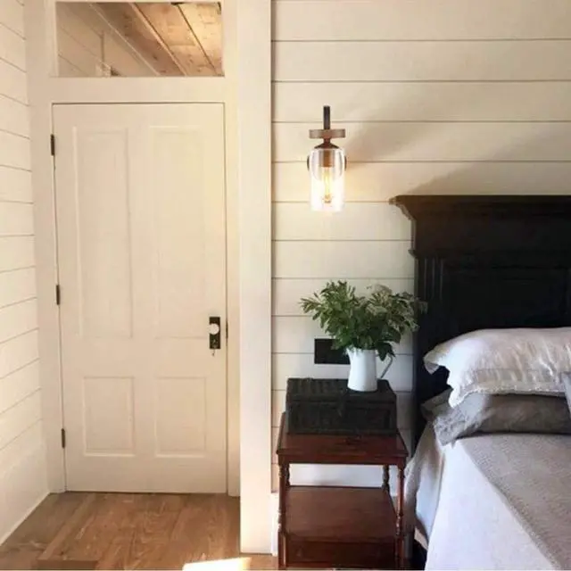 Alt view image 3 of 7 - HYDELITE Industrial Seeded Cylindrical Glass Black Wall Sconce | Farmhouse Black & Wood Grain Finish Accented Bathroom Wall Light Oil Rubbed Bronze for Bedroom Hallway