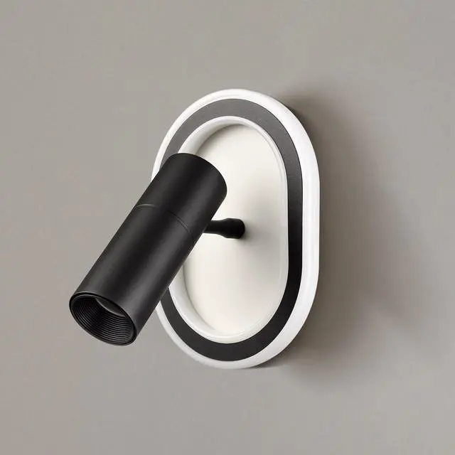 Alt view image 6 of 7 - HYDELITE Led Wall Mounted Reading Lights Black Wall Sconce Bedside Wall Lamp with Spoltlight Night Light 4000k for Bedroom