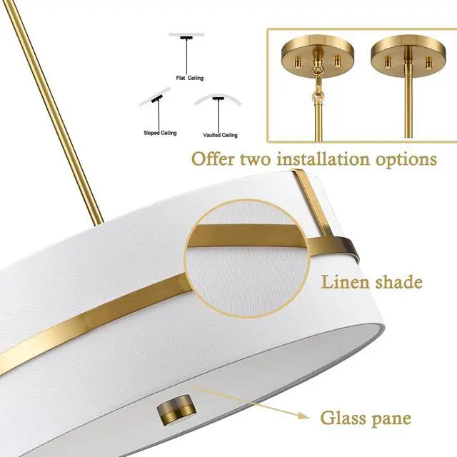 Alt view image 2 of 7 - Luxurious Gold Swing Arm Wall Lamp & Flush Mount Ceiling Light Drum