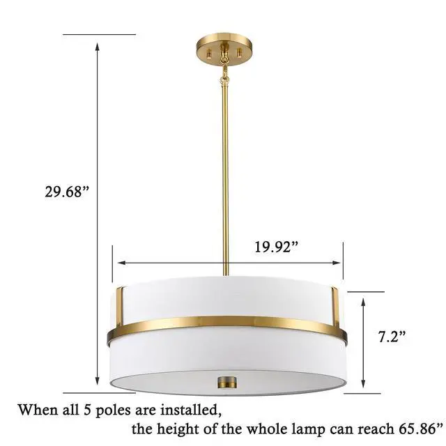 Alt view image 4 of 7 - Luxurious Gold Swing Arm Wall Lamp & Flush Mount Ceiling Light Drum