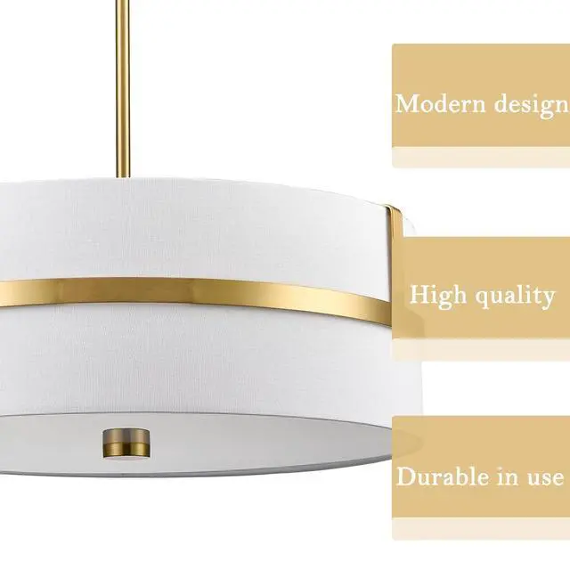 Alt view image 3 of 7 - Luxurious Gold Swing Arm Wall Lamp & Flush Mount Ceiling Light Drum