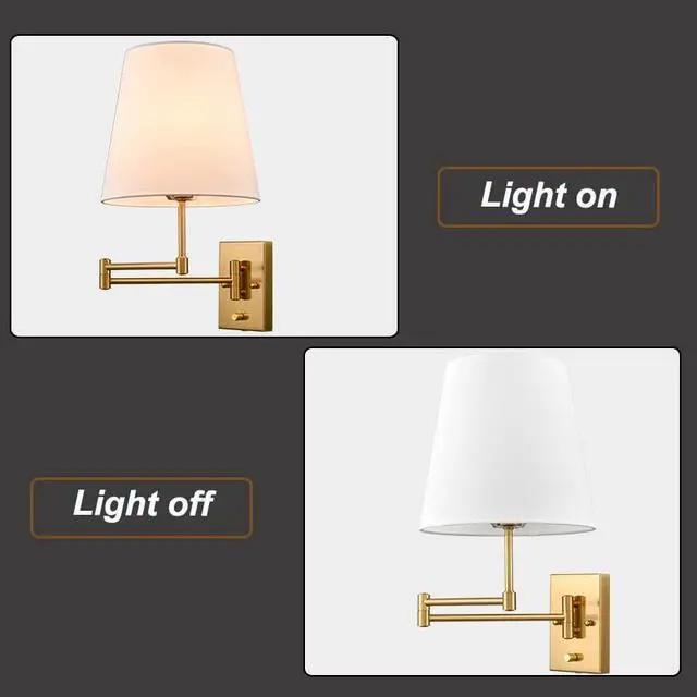 Alt view image 7 of 7 - HYDELITE Pendant Light Fixtures and Swing Arm Wall Lamp Set