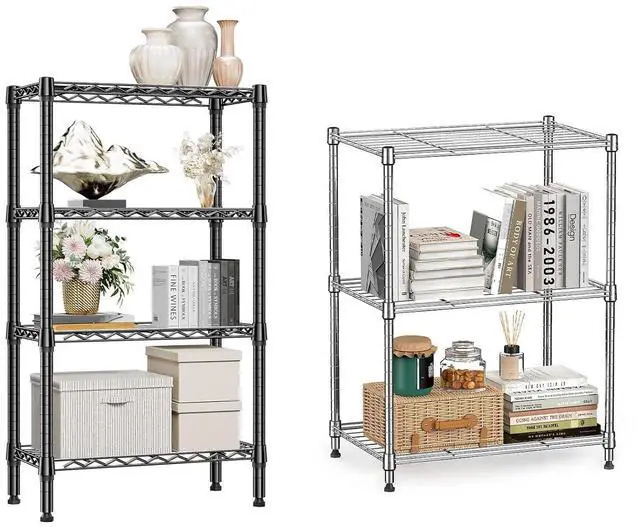 Main image of M Shelf Metal Storage Shelves Wire Rack Closet Organizers for Garage Kitchen Bathroom Laundry