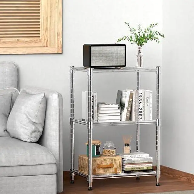 Alt view image 2 of 7 - M Steel Storage Shelving Utility Shelving Unit Steel Organizer Wire Rack for Home,Kitchen,Office,Garage