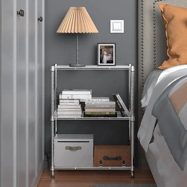 Alt view image 4 of 7 - M Steel Storage Shelving Utility Shelving Unit Steel Organizer Wire Rack for Home,Kitchen,Office,Garage