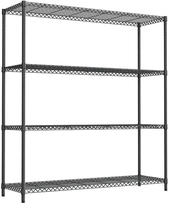 Alt view image 6 of 6 - M 2400LBS 47.3" W Stand Shelf Wire Rust-Proof Outdoor Storage Shelving 4-Tier Utility Shelving Unit for Garden Home,Kitchen,Office Dark Grey 17.7" D x 47.3" W x 59.4" H
