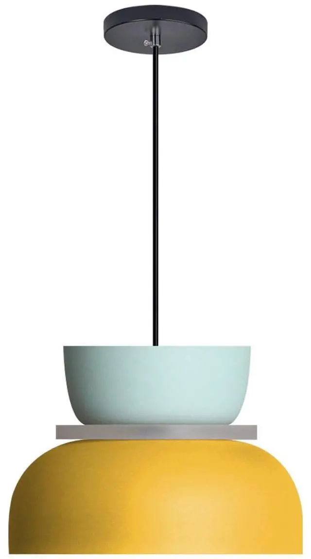 Main image of Nordic Pendant Light Retro Chandelier Lamp MCM Unique Pendant Lights with Blue Yellow Lamp Shade Colorful Hanging Lights Children's Room Light Fixture Color Ceiling Hanging Lighting
