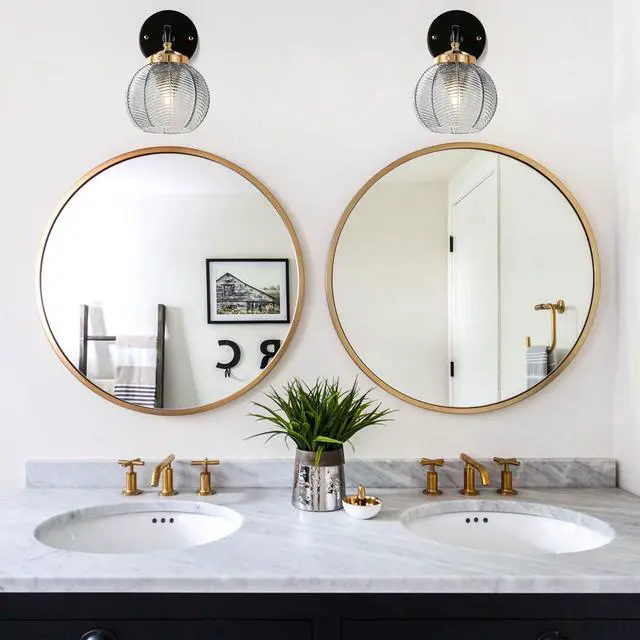 Alt view image 7 of 7 - Mid Century Modern Wall Sconce 1-Light Over Mirror Smoky Gray Sconces Bathroom Light Fixture Ribbed Glass Vanity Lights Vintage Bathroom Art Deco Lighting Fixtures Bedroom Hallway