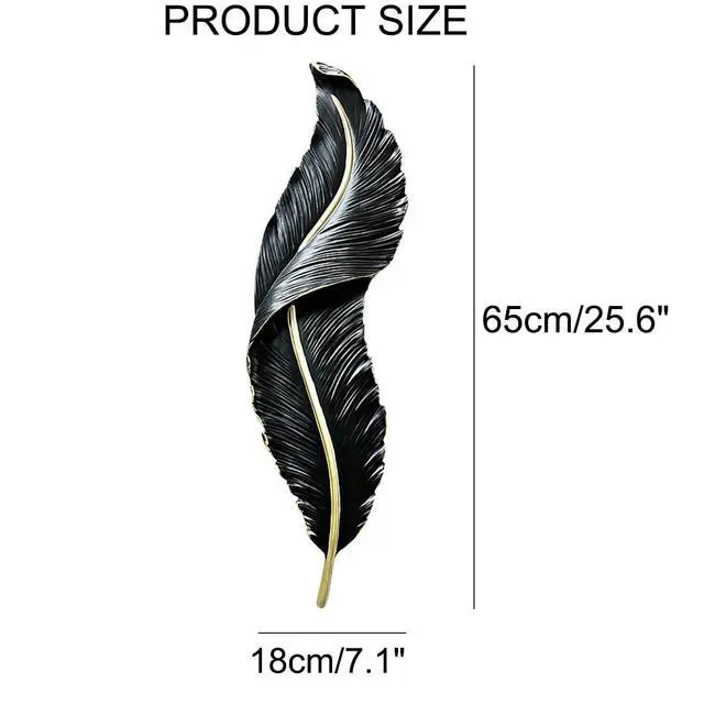 Alt view image 6 of 7 - LED Sconces Wall Lighting Black Feather Wall Light Modern Dimmable Wall Sconce Lights Mid Century Elegant Wall Lamp Creative Unique Resin Design for Bedroom Living Room Hallway