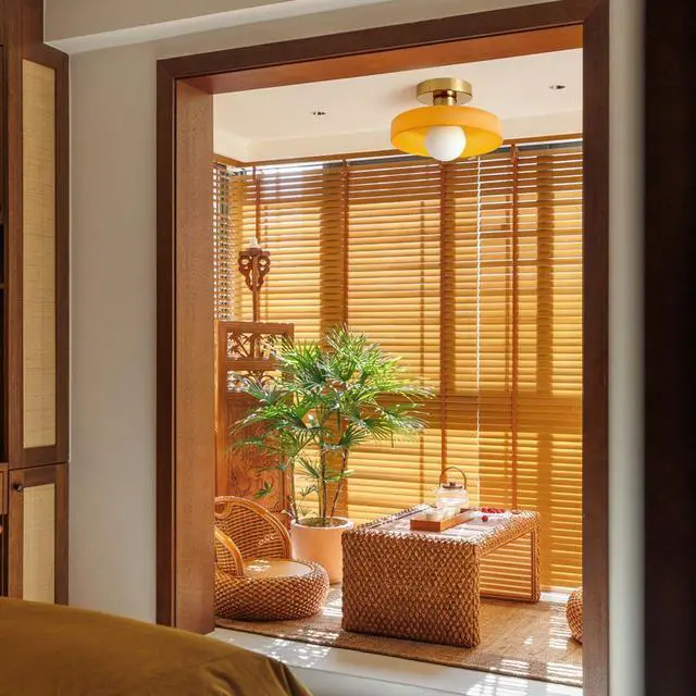 Alt view image 6 of 7 - Brass Gold Semi Flush Mount Ceiling Light Fixture Vintage Glass Pendant Light Orange Dome Shade Bedroom Mid Century Modern Close to Ceiling Lights Hallway Overhead Lights Fixtures
