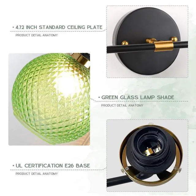 Alt view image 3 of 7 - Boho Bathroom Light fixtures Over Mirror Farmhouse Brass Vanity Light Moody Green Gold Black Sconce Art Deco Light Fixture 2 Bulbs Vintage Modern Wall Mount Lights for Kitchen Sink
