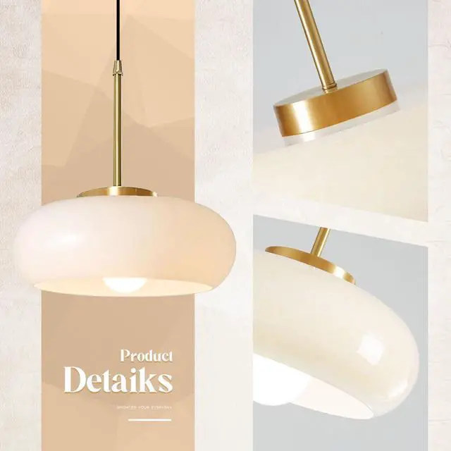 Alt view image 3 of 7 - Lighting Plug in Pendant Ceiling Light Fixture Large Globe White Hanging Lamp with 14.7 ft Cord On/Off Switch Mid Century Modern Pendant Light Plug Swag in Vintage Milk Glass Lights