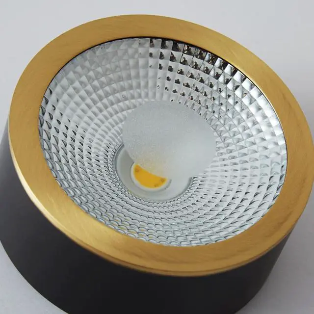 Alt view image 7 of 7 - Black LED Flush Mount Ceiling Light 9W Warm Light Modern Brass Ceiling Lamp for Bedroom, Living Room, Entryway