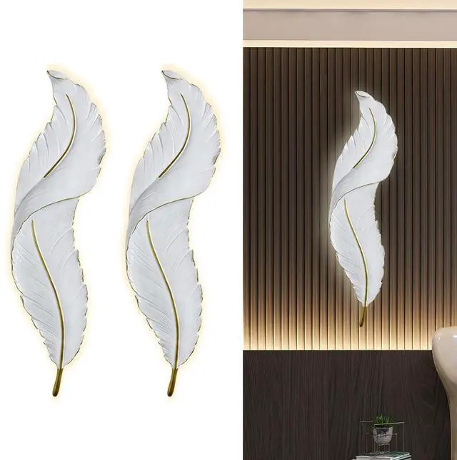 Main image of Feathers Wall Lamp with LED Modern Wall Lights Creative Minimalism sconces wall Lighting Deco 3000 28W LED Wall Lamps for Dining Room Bedroom Living Room Hallway