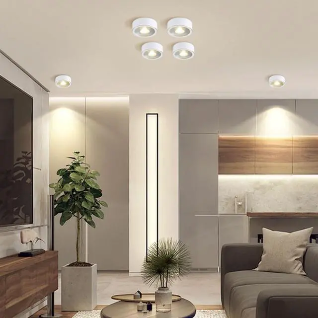 Alt view image 4 of 7 - Small Hallway Ceiling Light Fixtures White Close to Ceiling Light LED Flush Mount Ceiling Light 9W Warm Light Mid Century Modern Brass Ceiling Lamp for Bedroom Living Room Entryway