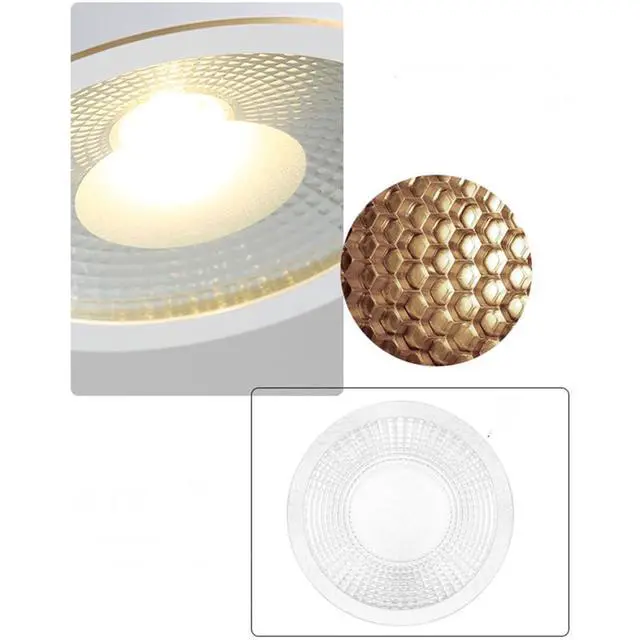 Alt view image 7 of 7 - Small Hallway Ceiling Light Fixtures White Close to Ceiling Light LED Flush Mount Ceiling Light 9W Warm Light Mid Century Modern Brass Ceiling Lamp for Bedroom Living Room Entryway