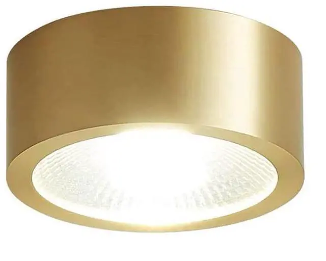 Main image of Hallway Ceiling Light Fixtures Gold LED Flush Mount Ceiling Light 9W Warm Light Modern Brass Ceiling Lamp for Bedroom Living Room Entryway (Gold)