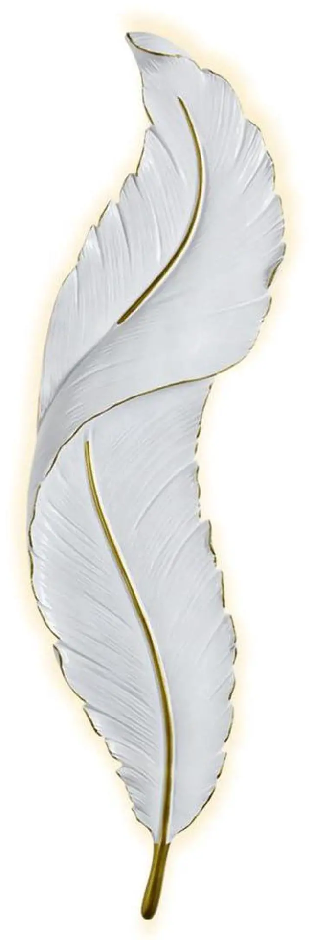 Main image of LED Wall Sconce Feather wall Light Mid Century Modern Wall sconces Light Fixtures with White Feather Design 3000K-6000K Resin Wall Lamp for Bedroom Hallway Living Room