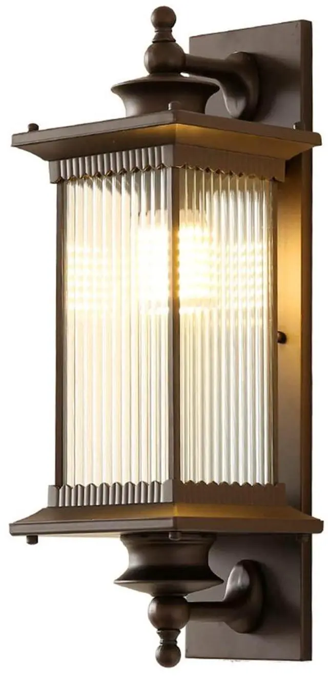 Main image of Outdoor Wall Sconces 1-Light Exterior Wall Mount Light in Matte Black Finish with Waterproof Glass Lampshade Aluminum Outdoor Wall Light Fixture for Porch House Patio Doorway (1-Light)