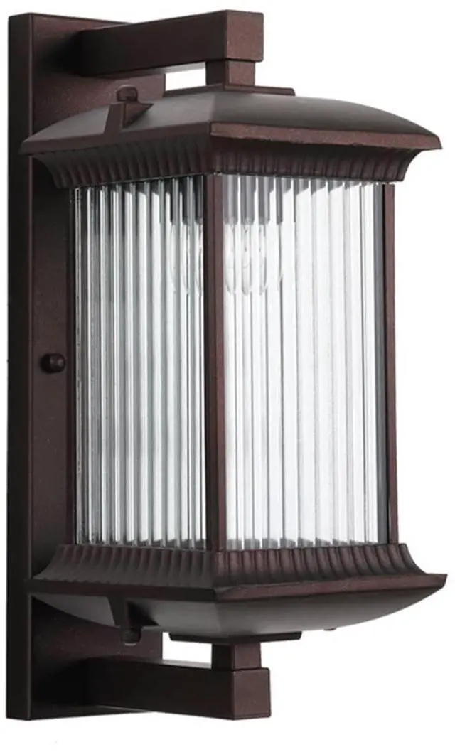 Main image of Brown Outdoor Wall Sconces Exterior Wall Light fixtures with Waterproof Glass Lampshade Aluminum Outdoor Sconces Exterior Wall Lighting for Porch House Patio Doorway
