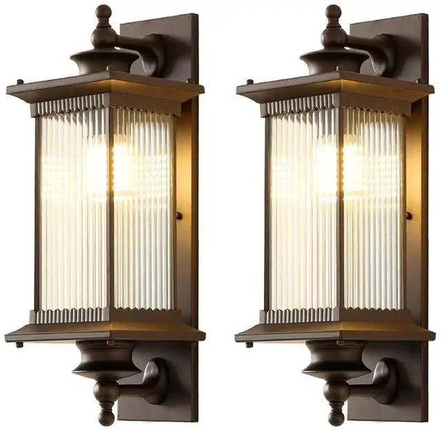 Main image of Matte Black Outdoor Wall Sconces 1-Light Exterior Wall Mount Light with Waterproof Glass Lampshade Wall Lantern Aluminum Outdoor Wall Light Fixture for Porch House Patio Doorway