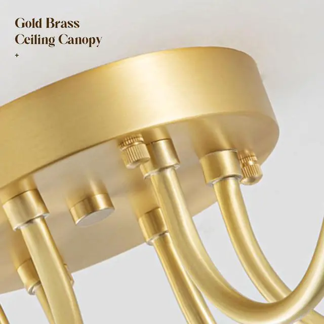 Alt view image 4 of 7 - Pink Flower Glass Ceiling Light Fixture Gold Brass Chandelier 5 Lamp | Mid Century Modern Chandelier 32.68 Flower Shape Brushed Gold Flush Mount Lights E26 Base Bedroom Living Room Dining Room