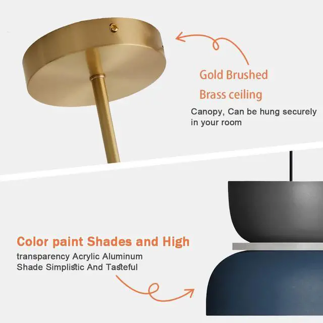 Alt view image 3 of 7 - Nordic Semi Flush Mount Ceiling Light 11.4in Macaron Color Close to Ceiling Lights Mid Century Modern Hallway Light Aluminum Acrylic Shade Colorful Flush Mount Lights Fixtures Foyer