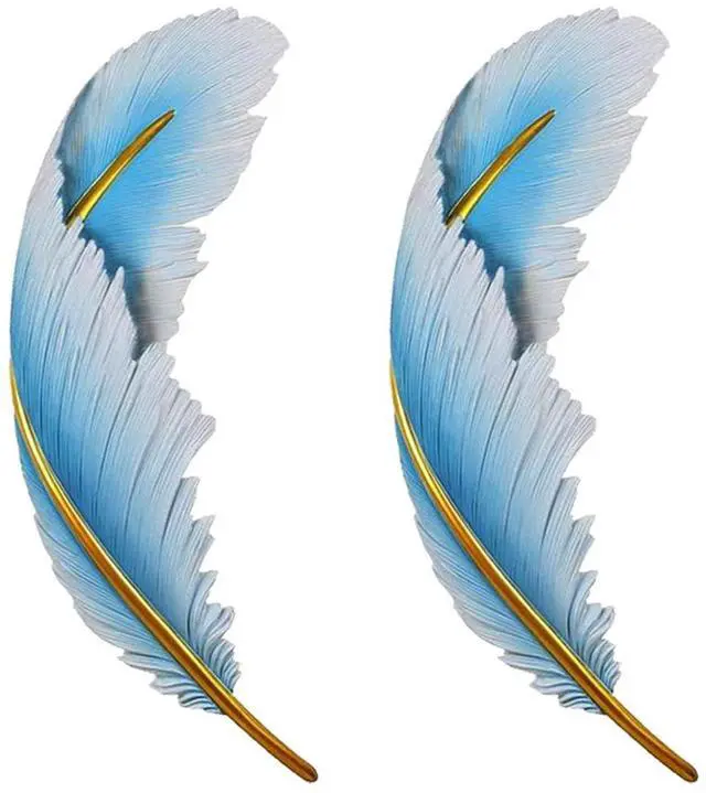 Main image of Feather Wall Sconce Modern led Wall Light Sconce Blue Feather Design Art Deco Wall Light Mid-Century Wall Lights Dimmable Sconce for Bedroom Living Room Dining Room Hallway