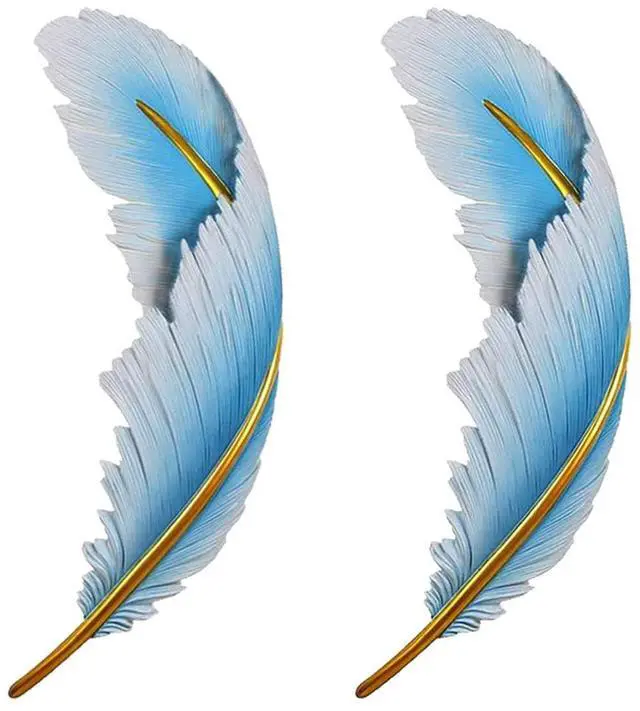 Main image of Art Deco Wall Light Modern led Wall Light Sconce Blue Feather Design 3000k-6000k Mid-Century Wall Lights Feather lamp Dimmable Sconce for Bedroom Living Room Dining Room Hallway