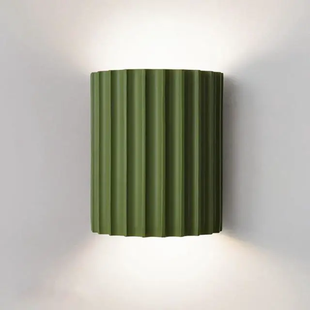 Main image of Small Green Wall Light Fixture Macaron Wall Sconce Indoor Up and Down Wall Sconce Unique Resin Shade Antique Nordic Modern Wall Light for Living Room Hallway Bedside