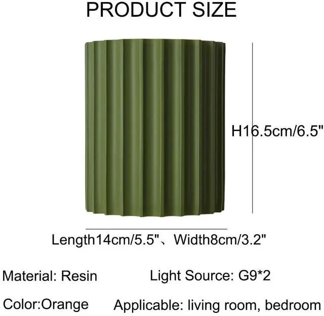 Alt view image 2 of 7 - Small Green Wall Light Fixture Macaron Wall Sconce Indoor Up and Down Wall Sconce Unique Resin Shade Antique Nordic Modern Wall Light for Living Room Hallway Bedside