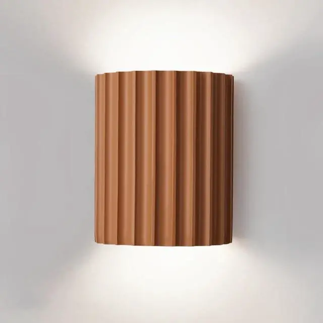 Main image of Macaron Wall Sconce Small Wall Light Fixture Indoor Up and Down Wall Sconce Unique Orange Resin Shade Nordic Modern Wall Light for Dining Living Room Hallway Bedside Bedroom