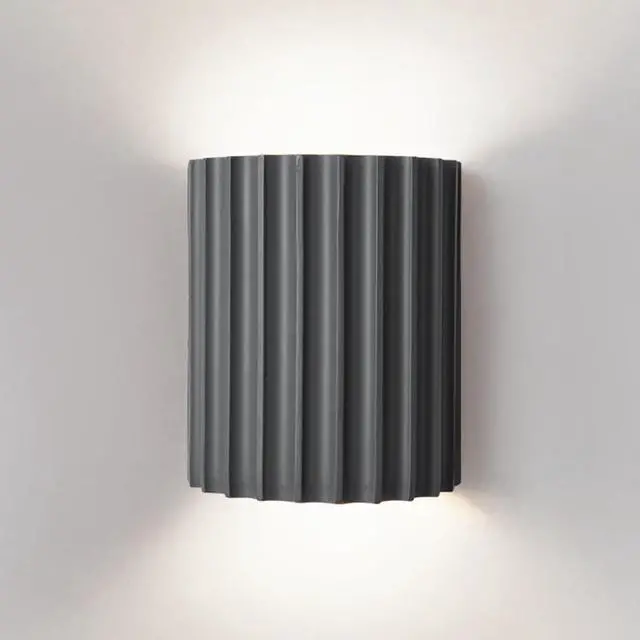 Main image of Black Wall Light Fixture Nordic Macaron Wall Sconce Indoor Up and Down Wall Sconce Unique Resin Shade Antique Modern Wall Light for Living Room Hallway Bedside