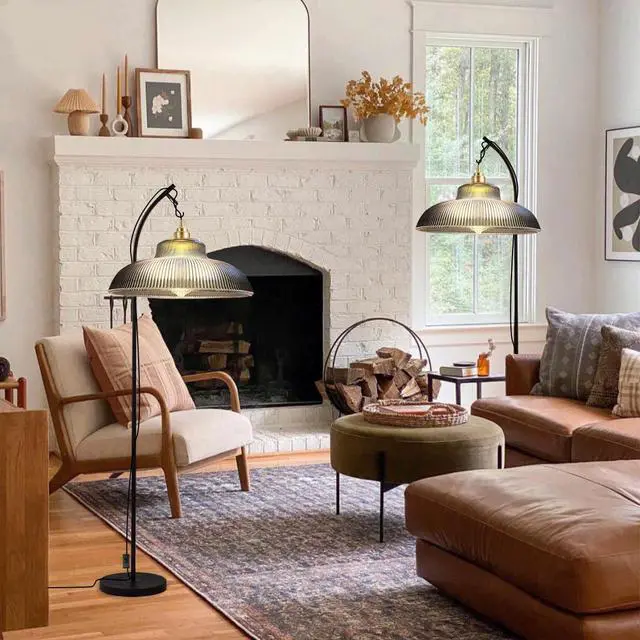 Alt view image 6 of 7 - Glass Hanging Lamps Plug in Pendant Lights Cord Vintage Modern Hanging Lamp Smoky Grey Dome Shade Gold Brass Hanging Lamp Mid Century Plug in Ceiling Light Fixture Kitchen Sink