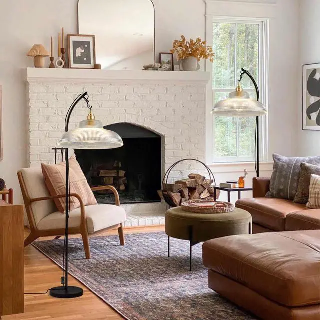 Alt view image 7 of 7 - Plug in Vintage Hanging Lamp Pendant Light Fixtures with 14.7ft Corded Clear Dome Shade Gold Brushed Brass Hanging Light Plug in Cord Glass Pendant Lamp Retro Mid Century Ceiling Lamp