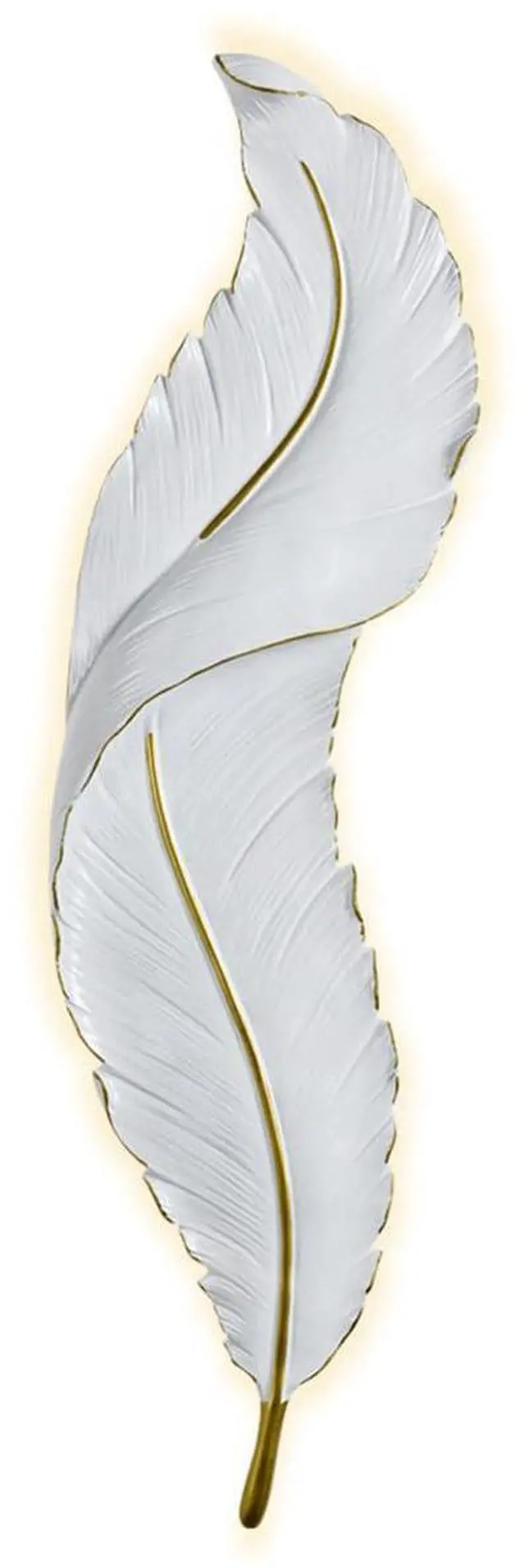 Main image of Feather wall Sconce Modern Bedroom Sconce Lighting Creative Feathers LED White Luxury wall lamp wall Art Decor Feather sconces Fixture for Bedroom Living Room Hallway