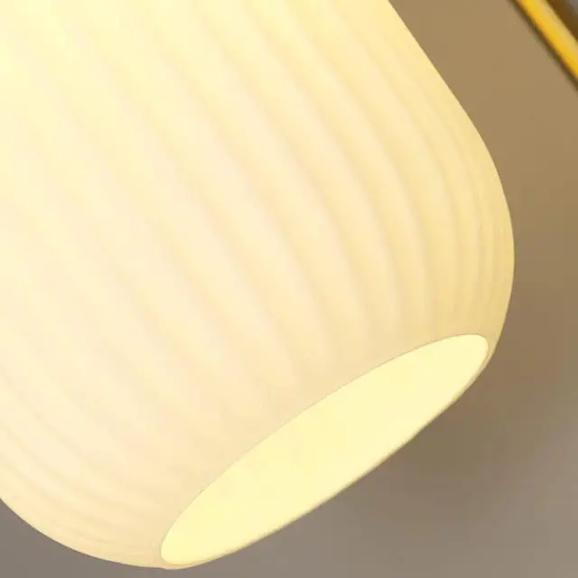 Alt view image 7 of 7 - 1-Light Glass Wall Lights Mid Century Modern Wall Sconces Gold Vintage Bathroom Vanity Light with Ribbed Glass Shade Industrial Wall Lamp for Mirror Bedroom Living Room Hallway (White)