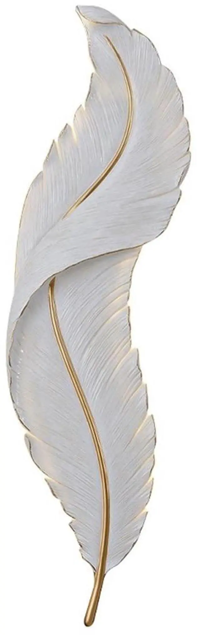Main image of LED Sconces Wall Lighting White Feather Wall Light Modern Wall Sconce Lights Mid Century Elegant Creative Style Unique Resin Design for Bedroom Living Room Hallway Foyer (1-Light)