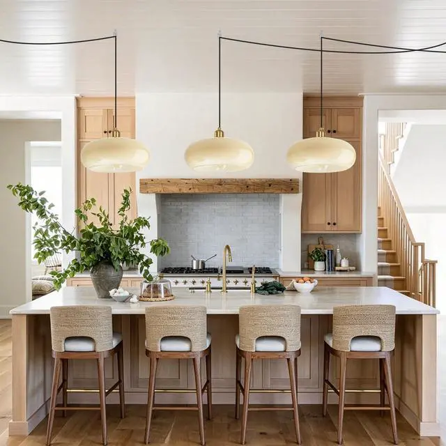 Alt view image 5 of 7 - Plug in Glass Globe Pendant Light Hanging Lights with Plug in Cord | 28cm/11 Milk Yellow Glass Shade Mid Century Modern Plug-in Lamp,14.7Ft/177.2 Long Cord&Switch, Living room,Kitchen, Bedroom