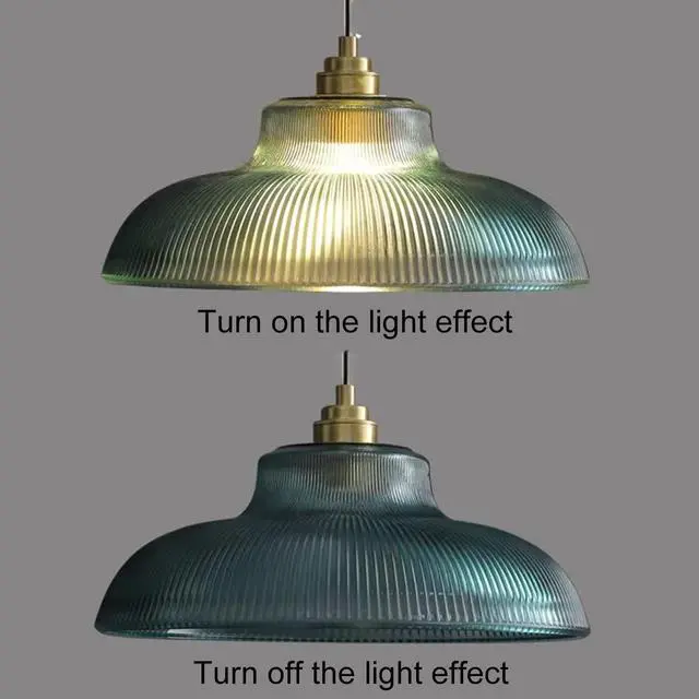 Alt view image 7 of 7 - Green Pendant Light Vintage Hanging lamp Plug in with 14.7 ft Cord On/Off Switch Dome Glass Shade Mid Century Plug in Pendant Lights for Farmhouse Kitchen Hallway Living Dining Room