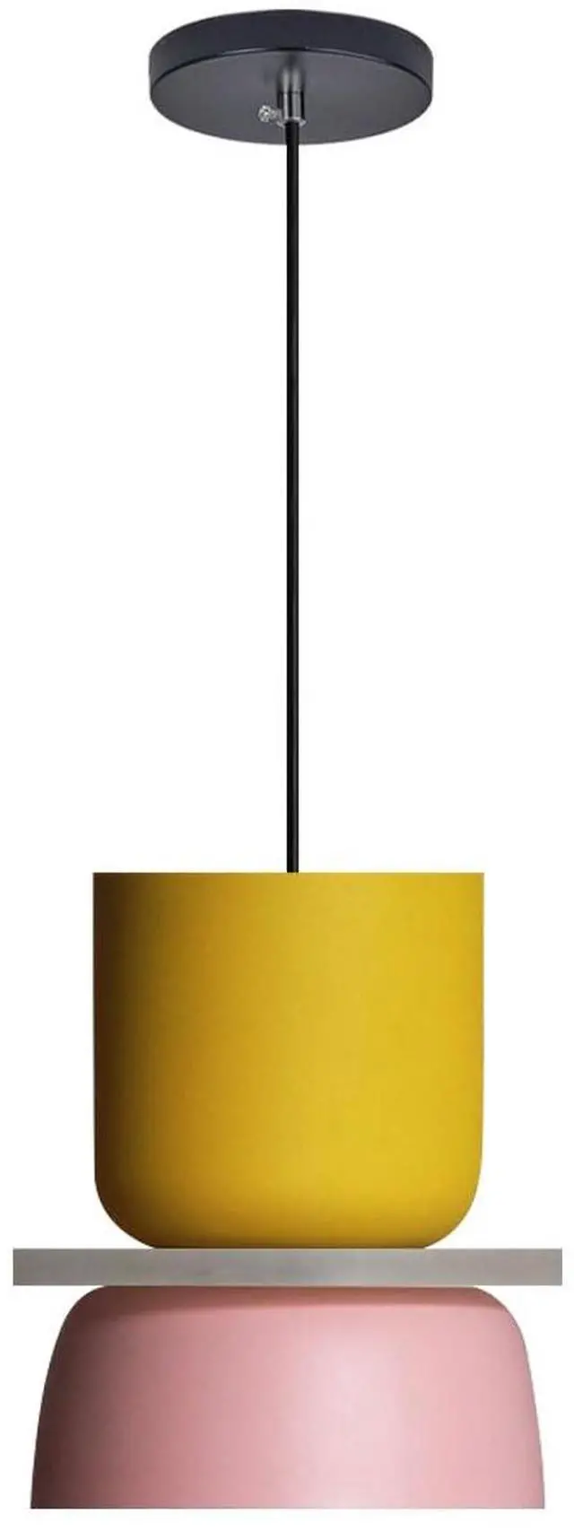 Main image of Mid Century Chandelier Pendant Light Macaron Colorful Hanging Light with Aluminum Barn Shade Nordic Modern Ceiling Pendant Lights Fixtures for Dining Room Kitchen Island Farmhouse