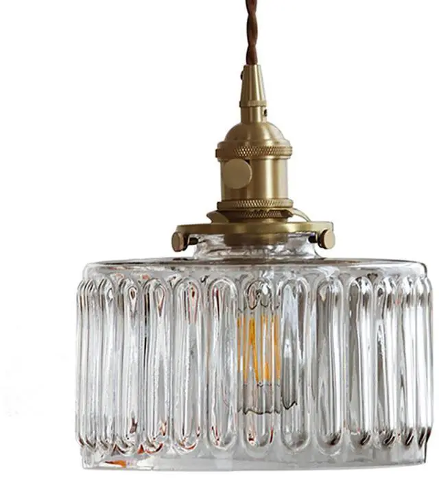 Main image of Mid Century Modern Pendant Light Kitchen Island Pendant Light Fixture Gold Brass Pendant Lights Classic Clear Glass 1-Lamp Vintage Design Glass Farmhouse Dining Room Lights Fixtures
