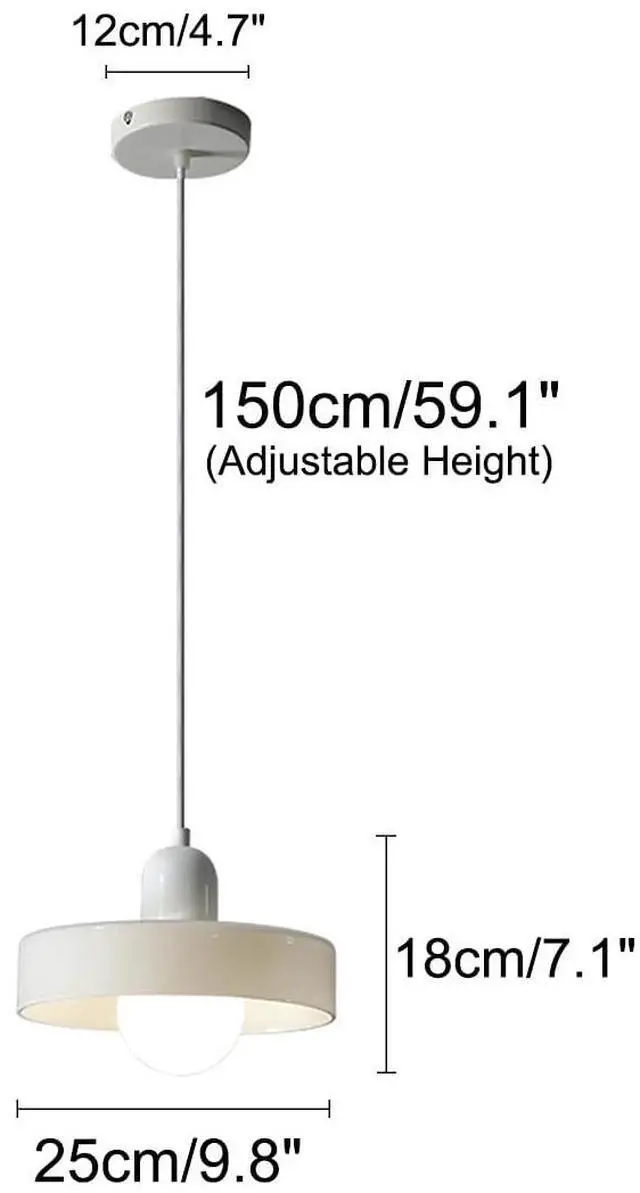 Alt view image 2 of 7 - Vintage Glass Pendant Light Fixtures Modern Kitchen Island Pendant Lights White Dome Glass Shade Mid Century Pendant Light Adjustable Globe Round Hanging Light for Dining Room Bedroom