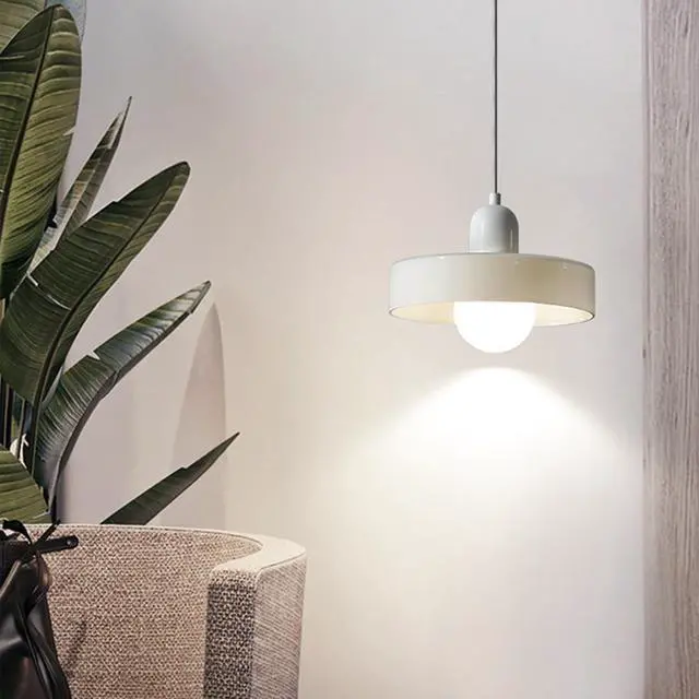 Alt view image 4 of 7 - Vintage Glass Pendant Light Fixtures Modern Kitchen Island Pendant Lights White Dome Glass Shade Mid Century Pendant Light Adjustable Globe Round Hanging Light for Dining Room Bedroom